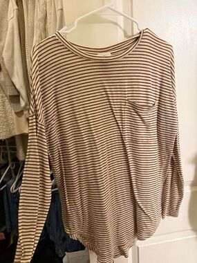 Brown striped tee